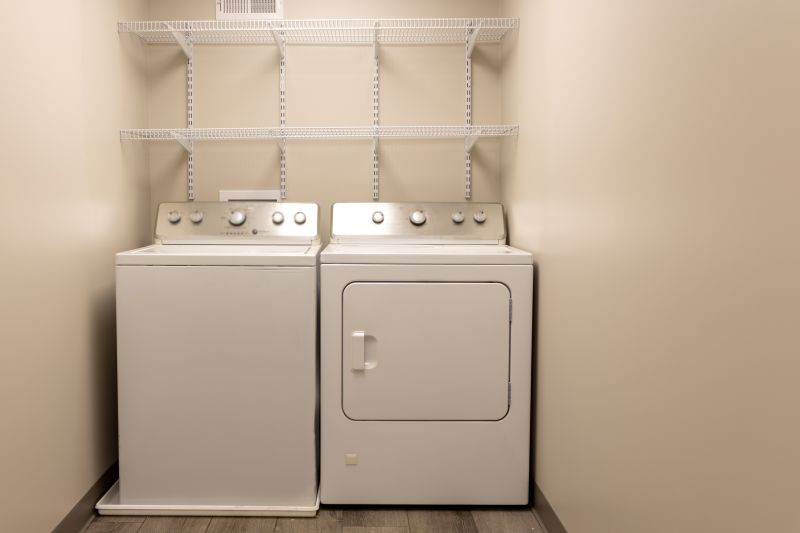 Completed Washer and Dryer Hookups